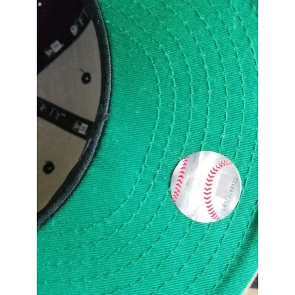 MLB Miami Marlins Cap NewEra 9Fifty Hologram Sticker One Size Black Orange Logo - Picture 4 of 4